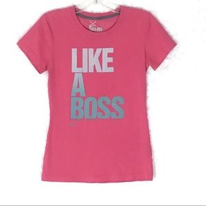 🛍Nike women's size small like a boss pink top
